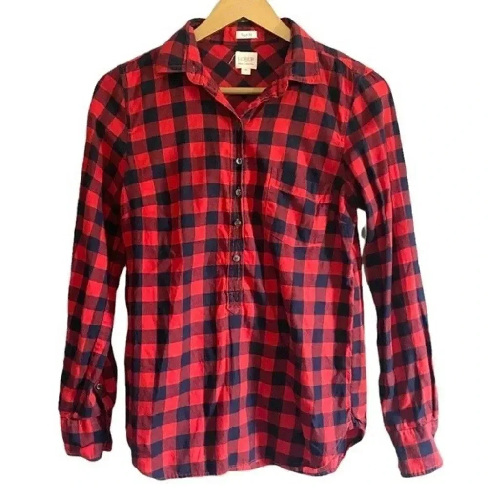 J. Crew Buffalo Plaid Top
